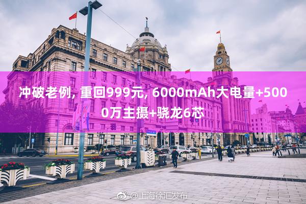 冲破老例, 重回999元, 6000mAh大电量+5000万主摄+骁龙6芯