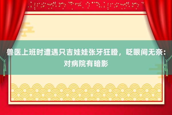 兽医上班时遭遇只吉娃娃张牙狂瞪，眨眼间无奈：对病院有暗影