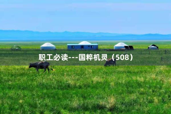 职工必读---国粹机灵（508）