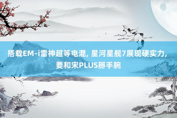 搭载EM-i雷神超等电混, 星河星舰7展现硬实力, 要和宋PLUS掰手腕