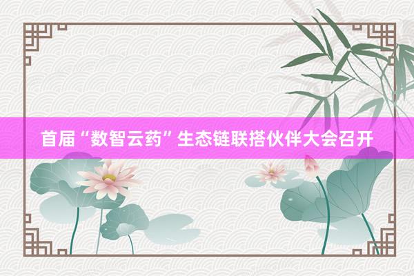 首届“数智云药”生态链联搭伙伴大会召开