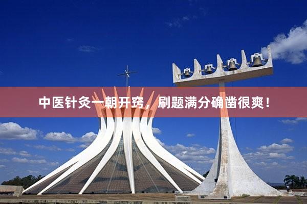 中医针灸一朝开窍,刷题满分确凿很爽!